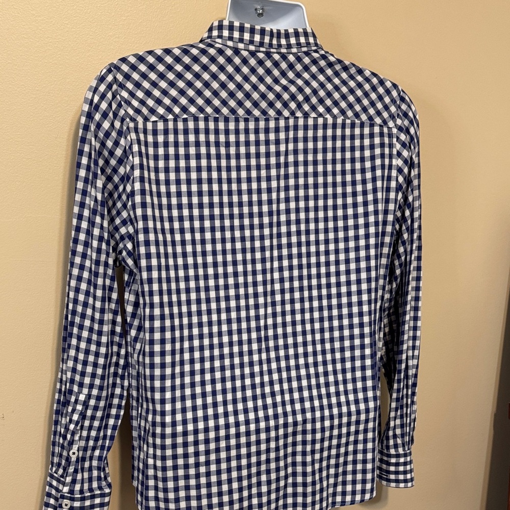 UNTUCKit Navy and White Gingham Shirt - Picture 7 of 10